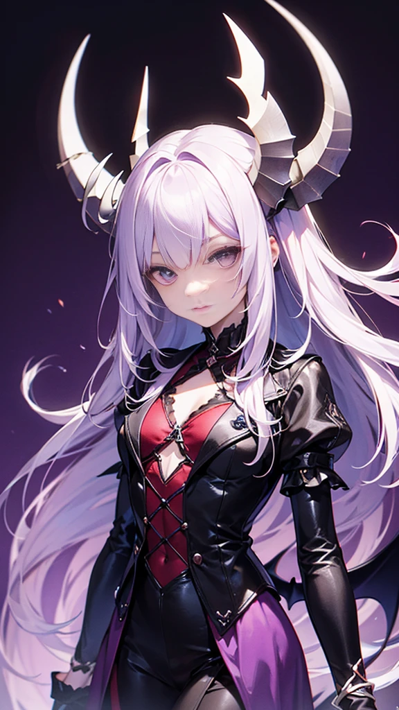 purple background,creepy background、The devil's castle is big、 masterpiece, highest quality, super detailed, figure, Concept art in 8K resolution, fantasy art, magnificent art, concept art wallpaper 4k, Deep colors, Natural light