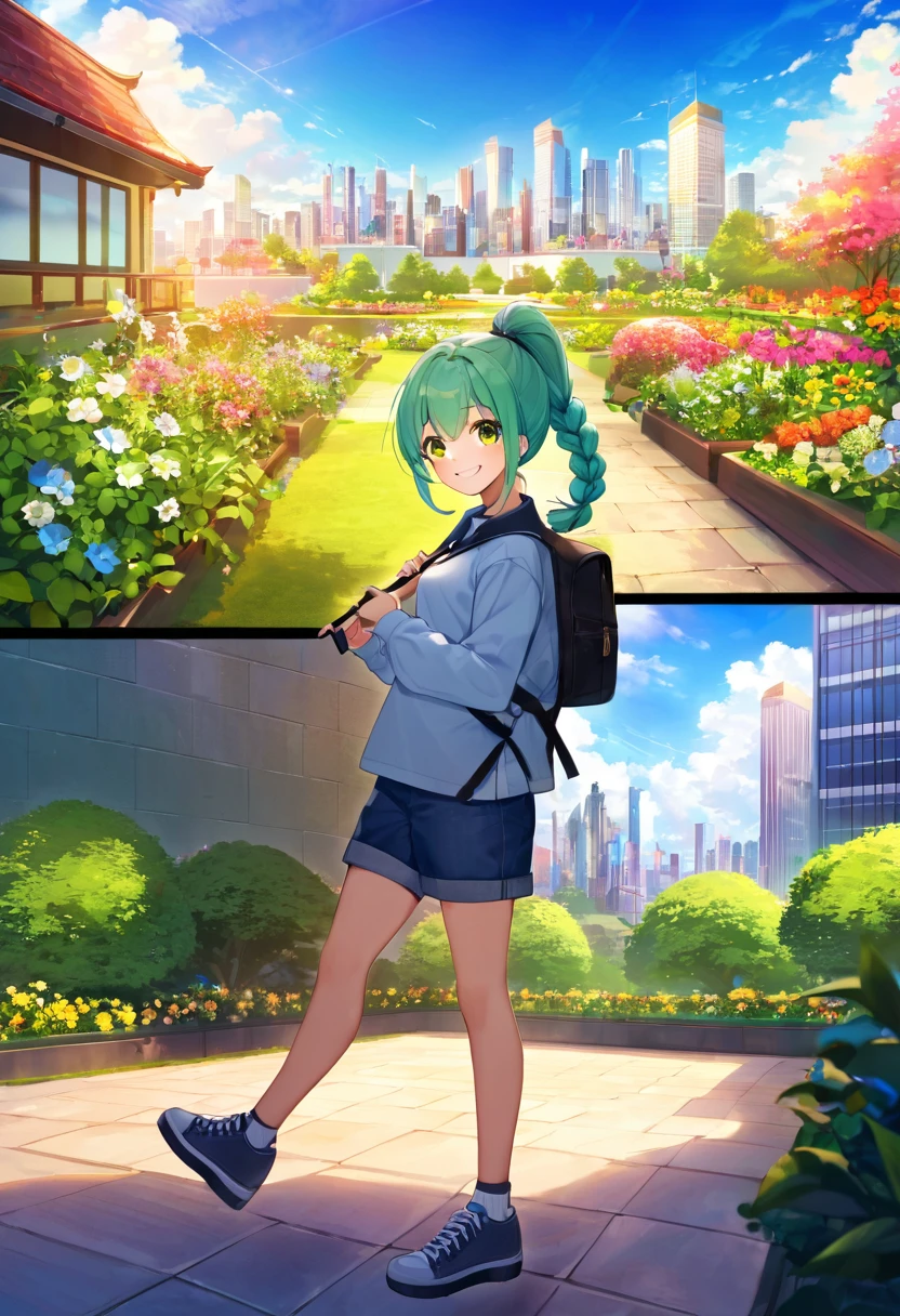 highest quality、High resolution、Detailed Background、(Beautiful face in every detail:1.4)、Anatomically correct、(Detailed facial expressions)、(Detailed eyes:1.2)、Teenage beauty、(Highly detailed face:1.4)、cuteカラーの髪色、Braided bob cut、Braided Ponytail、cute髪型、well-groomed eyebrows、Perfect body line、Glasses、A big smile、Smiling、A fun atmosphere、cute仕草、Active play and cute appearance、

(3人の美しい女の子が並んでA big smileで自撮りを撮っている:1.5)、

Beautiful natural scenery such as lush parks, blue skies and white clouds make a great background.、
The silhouettes of skyscrapers and modern architecture create a sophisticated atmosphere.、The illuminated buildings at dusk are particularly impressive.、
Bright flowers々The lush greenery adds a touch of natural color.、Flowers in a vase, garden views, etc.、
Colorful graffiti and artwork on the walls create an artistic atmosphere.、

T-shirts and polo shirts、Long sleeve cut and sew、jeans、Knee-length or skinny jeans are recommended、
Shorts、Flared skirts and culottes are cute.、
sneakers、Sandals、A strap is recommended、
Backpack、Sacoche、キャップやバケットハットがcute、cute