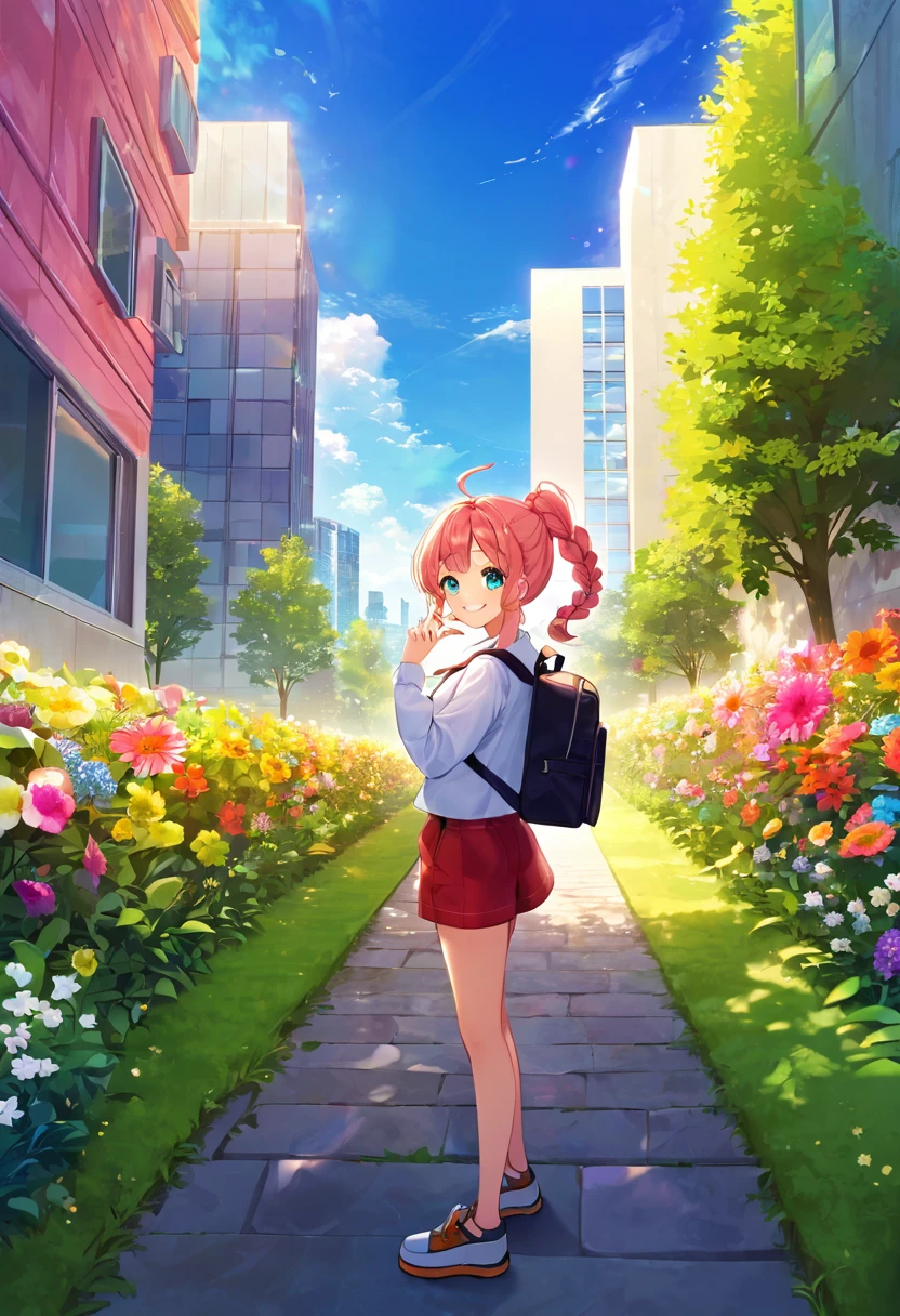 highest quality、High resolution、Detailed Background、(Beautiful face in every detail:1.4)、Anatomically correct、(Detailed facial expressions)、(Detailed eyes:1.2)、Teenage beauty、(Highly detailed face:1.4)、cuteカラーの髪色、Braided bob cut、Braided Ponytail、cute髪型、well-groomed eyebrows、Perfect body line、Glasses、A big smile、Smiling、A fun atmosphere、cute仕草、Active play and cute appearance、

(3人の美しい女の子が並んでA big smileで自撮りを撮っている:1.5)、

Beautiful natural scenery such as lush parks, blue skies and white clouds make a great background.、
The silhouettes of skyscrapers and modern architecture create a sophisticated atmosphere.、The illuminated buildings at dusk are particularly impressive.、
Bright flowers々The lush greenery adds a touch of natural color.、Flowers in a vase, garden views, etc.、
Colorful graffiti and artwork on the walls create an artistic atmosphere.、

T-shirts and polo shirts、Long sleeve cut and sew、jeans、Knee-length or skinny jeans are recommended、
Shorts、Flared skirts and culottes are cute.、
sneakers、Sandals、A strap is recommended、
Backpack、Sacoche、キャップやバケットハットがcute、cute
