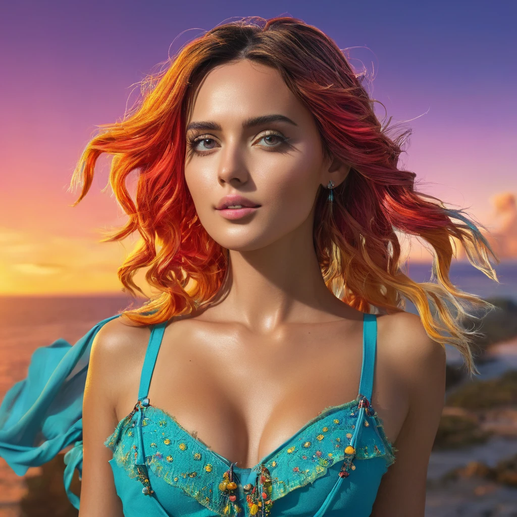 Create imaginative and amazing images demonstrating the style of ((Whorecore)), hyper realistic, 8k, vibrant colors, sharp crisp image,