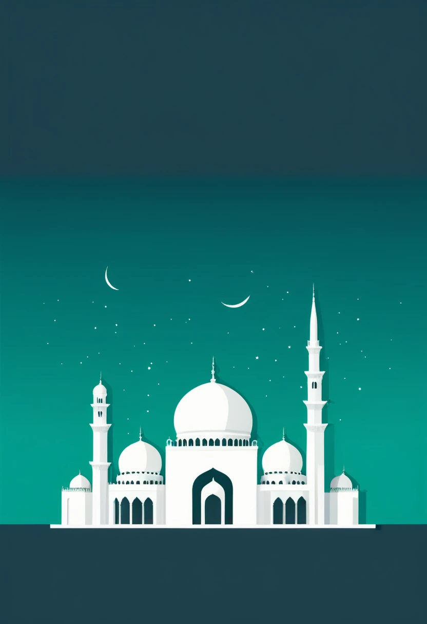 Mosque simple flat design