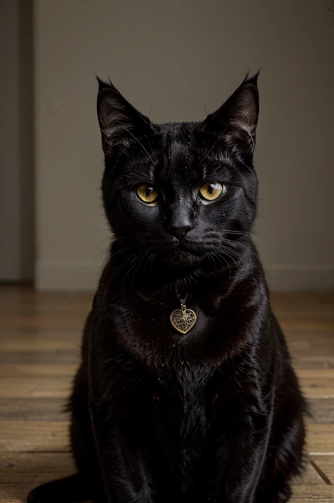 ((best quality)), ((masterpiece)), (detailed), 1 angry black cat