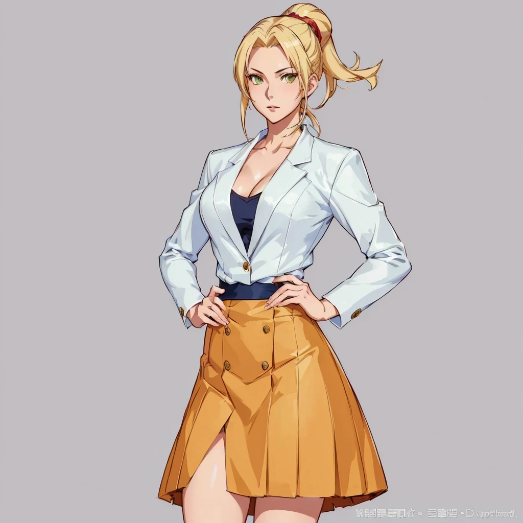 anime girl in a skirt and jacket posing for a picture, cushart krenz key art feminine, character from king of fighters, fighting game character, detailed anime character art, high detailed official artwork, anime character art, female anime character, official character art, highly detailed exquisite fanart, high quality character design, official character illustration, official art, character artwork