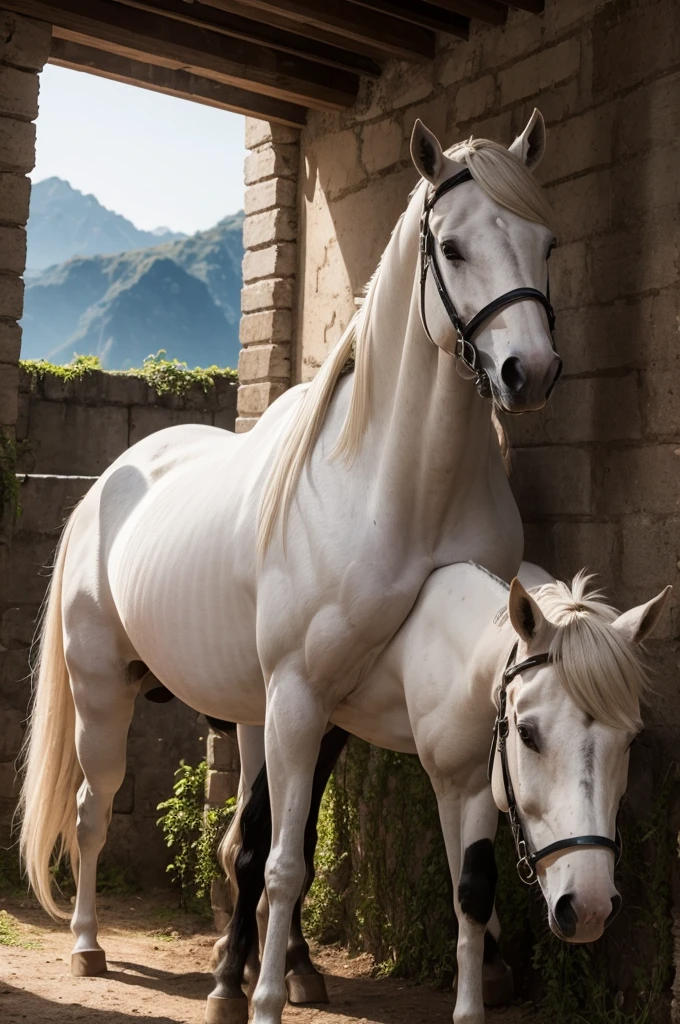 Jeseus com cavalo bramco