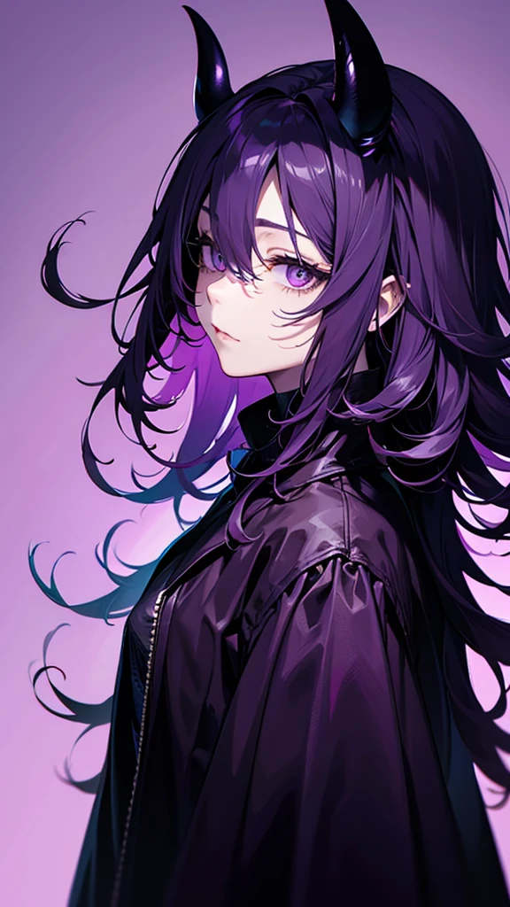 purple background,creepy background、The devil's castle is big、 masterpiece, highest quality, super detailed, figure, Concept art in 8K resolution, fantasy art, magnificent art, concept art wallpaper 4k, Deep colors, Natural light