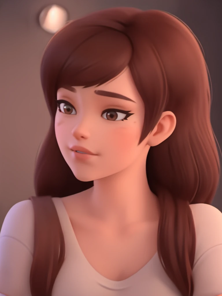 a beautiful woman with short brown hair, round glasses, wearing a plain white t-shirt, in her bedroom, 1 girl solo, cinematic lighting, high resolution, physically-based rendering, extremely detailed, 8k, volumetric lighting, hyperrealistic, detailed facial features, masterpiece, intricate details