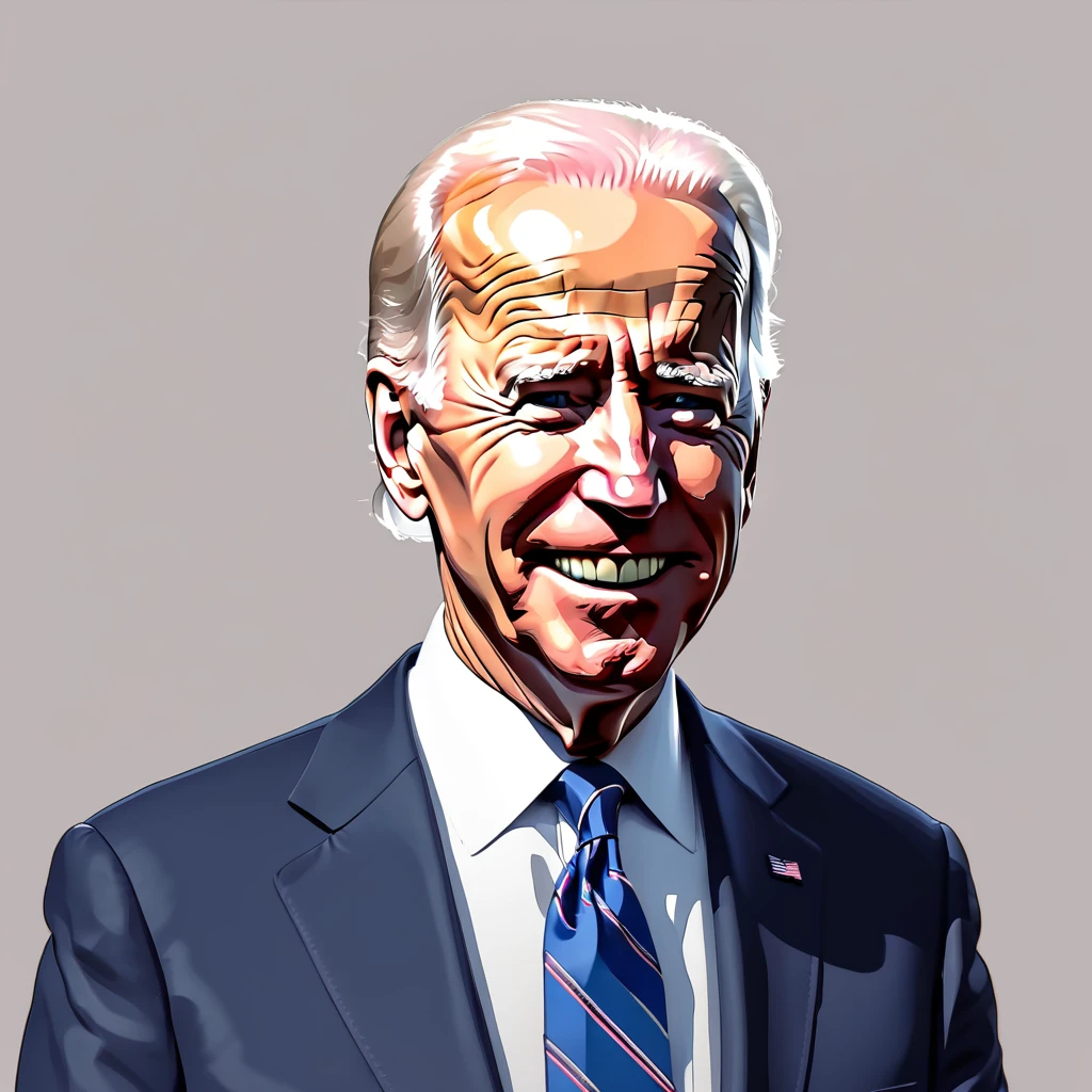 Create an amazing image of Joe Biden using the McDonald's art style
