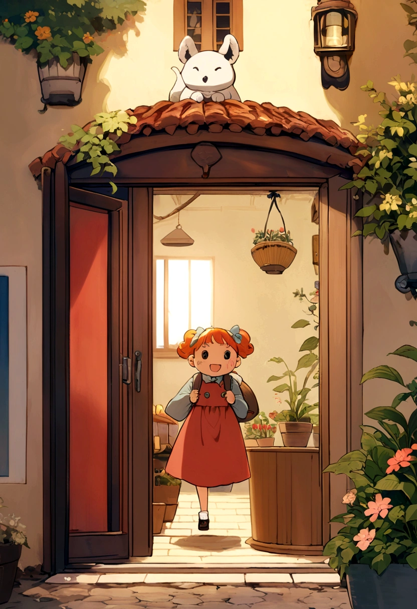 A Ghibli's studio ginger character 