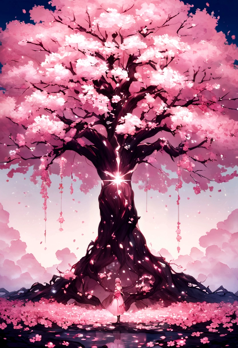 Pink cherry blossom tree