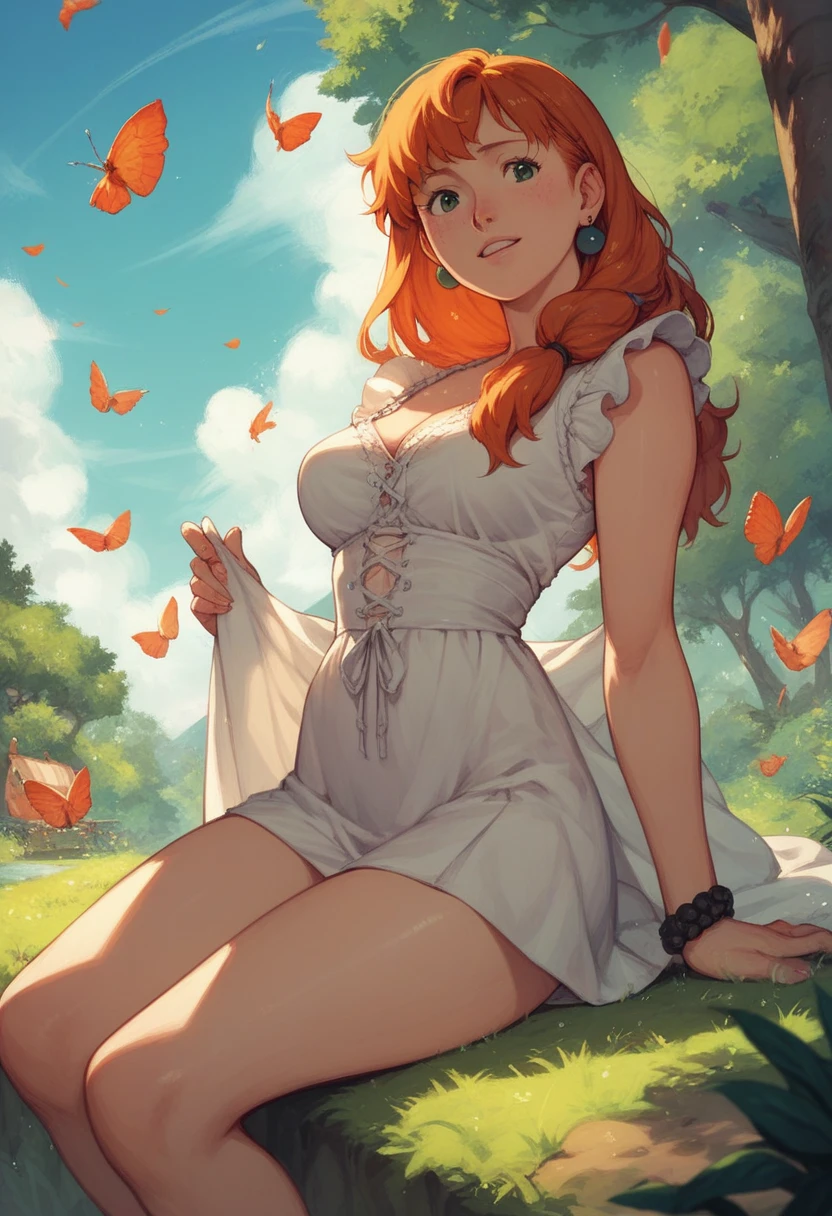 A Ghibli's studio ginger character