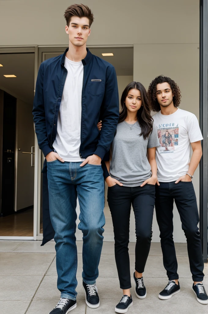 A couple, a boy with 6'1 height and a girl with 5'4 height