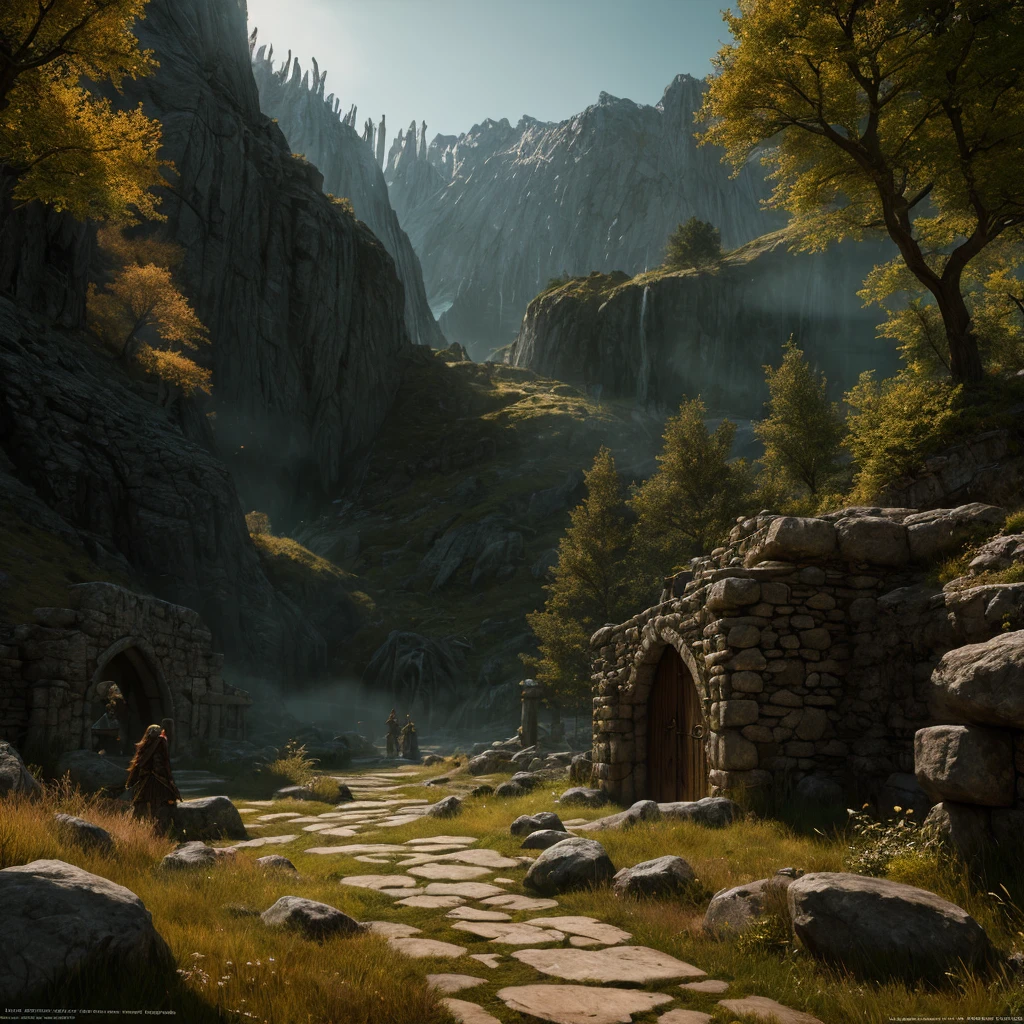 waystone, ultra detailed fantasy, elden ring, realistic, dnd, rpg, lotr game design fanart by concept art, behance hd, artstation, deviantart, global illumination radiating a glowing aura global illumination ray tracing hdr render in unreal engine 5