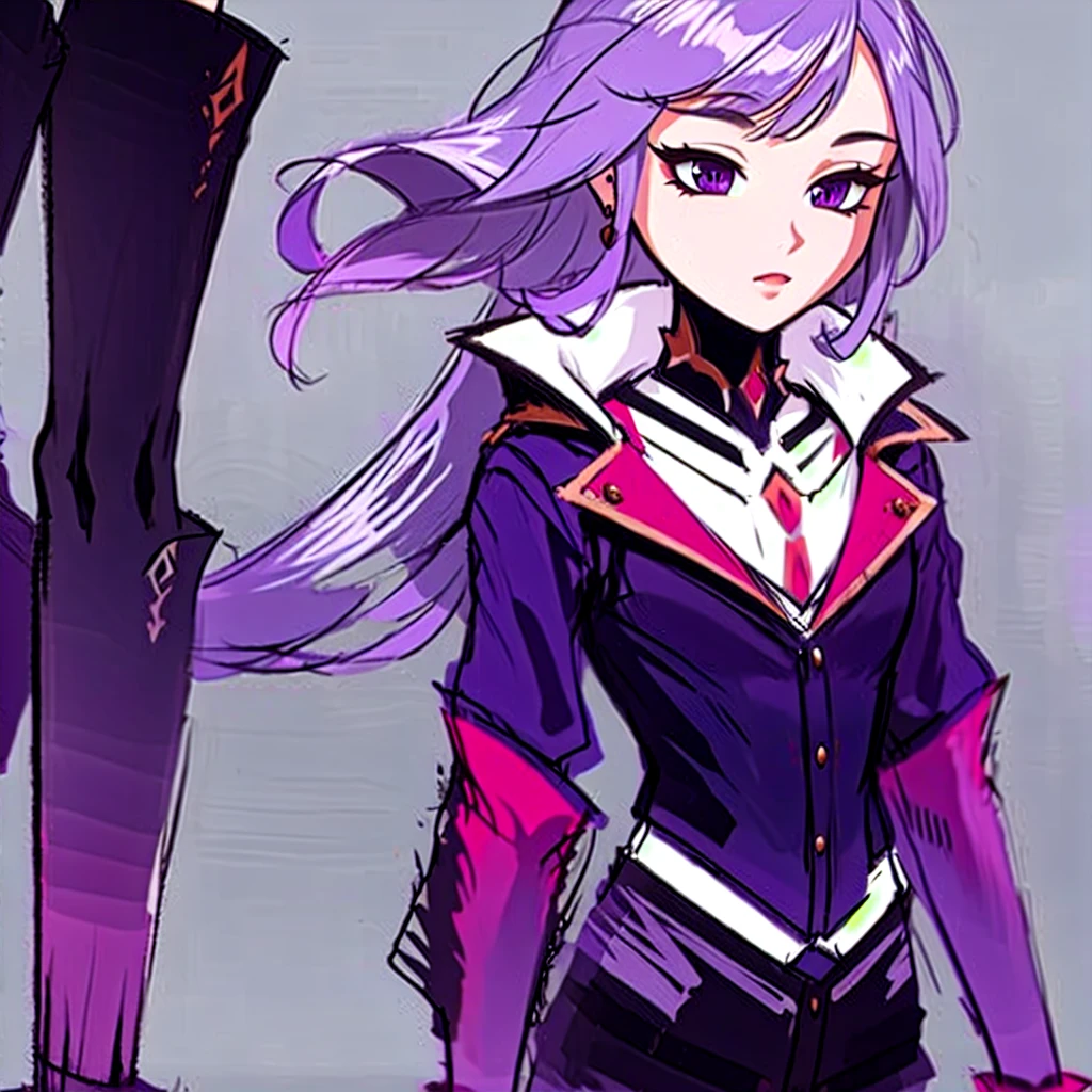 1 girl, purple hair, ((Sonata)), nature backgorund