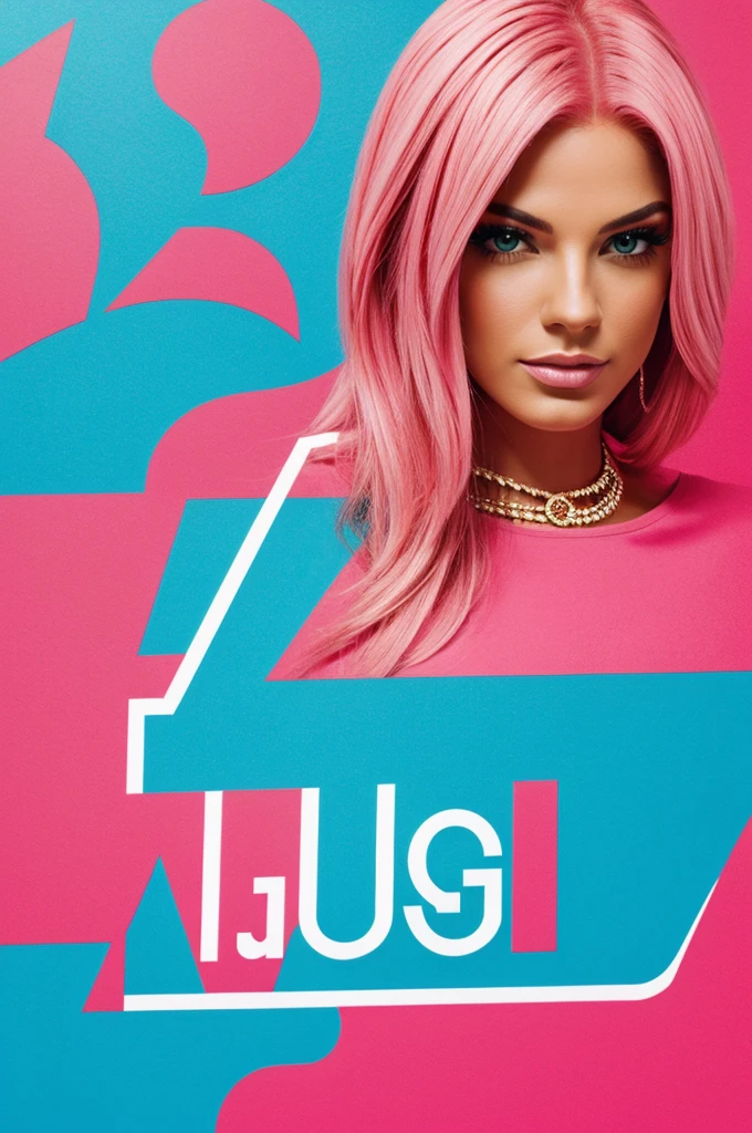 Un logo con la G y L de color rosado