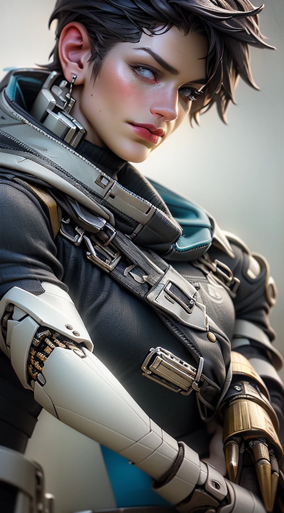score_9, score_8_up, score_7_up, rating_explicit, (Best quality:1.4), (masterpiece:1.4), (unreal engine:1.4), (photorealistic:1.4), (skin texture:1.4), A close-up of a beautiful woman in a white suit holding a sword, Senior Character Artist, white biomechanicaldetails, Cyborg porcelain, white biomechanical details, Awesome character art, PVC Figure, Assassin, Snake-headed Assassin, Female Moon Knight, Fire Tokyo City,