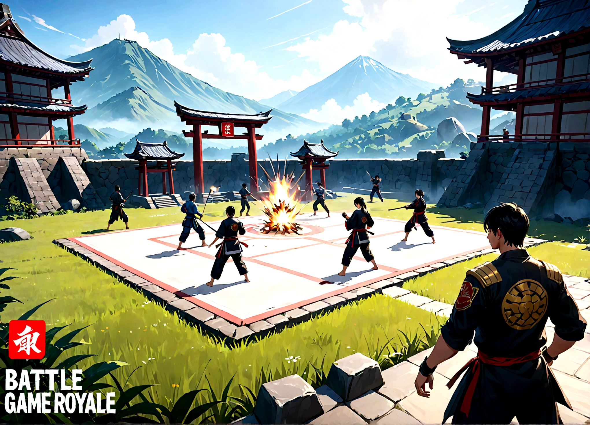 Martial arts gameatch、Game screen、Battle Royale