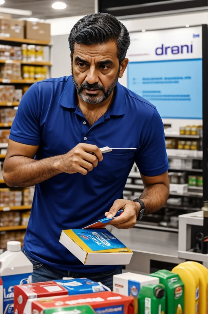 Um homem falando de produtos para queda capilar
