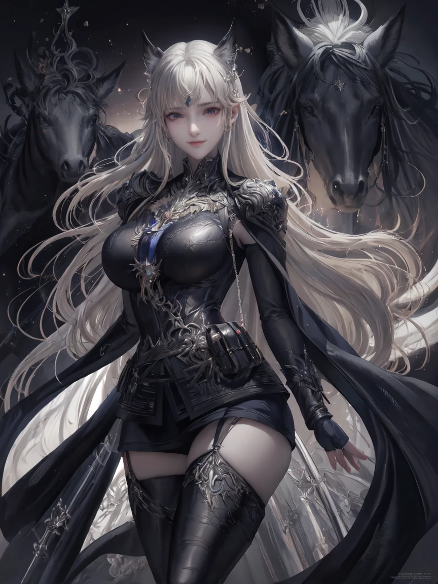 king, 8k, masterpiece, bset quality, girl wearing sexy military officer outfit, tight pants, fishnet stockings, wide-brimmed officer-style trench coat. white leather luxury, glossy, sexy girl fantasy anime artwork, fantasy anime illustration, 8k badass anime, 4k anime art wallpaper, 4k anime art wallpaper, artwork 2.5 d cgi fantasy anime art, 8k anime art wallpapers, detailed digital anime art, beautiful fantasy anime, majestic epic anime artwork, 4k anime wallpapers, artwork detailed anime, sexy, seductive, giant, women, anime style, best quality, extremely detailed, best silhouette), font (detail) backdrop, dark fantasy), (beautifully detailed face), high contrast, (best lighting details, extremely delicate and beautiful eyes), ((cinematic lights)), colorful, super detailed, dramatic lighting statue, intricate details (1 girl, solo, sharp face, . Blonde, super long hair, bangs, long eyelashes, dynamic angles),
