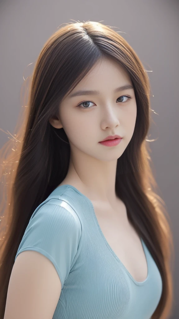 Araffe woman, beautiful,ponytail, ผู้หญิงlong hairชาวเอเชียตะวันออกเฉียงใต้ที่มีใบหน้ากลม,  Chest circumference measures 38 inches., Warm light, morning sun,  long hair,black eyes,abdominal muscles, The body is beautiful and strong., The chest is rounded and rounded., (digital painting, HDR, high contrast), 3-D, 8K, 45,000,000 pixcls,Asian girl, Gorgeous Chinese model, Japanese model, beautiful asian woman, Japanese goddess, Very beautiful girl., beautiful young woman, very beautiful woman, Attractive and beautiful, sexy girl, Asian girl, beautiful female model, jaw-dropping beauty, Attractive face and body, golden eyes details, long hair, stand, close to the viewer,  Chinese style, Chinese girl,