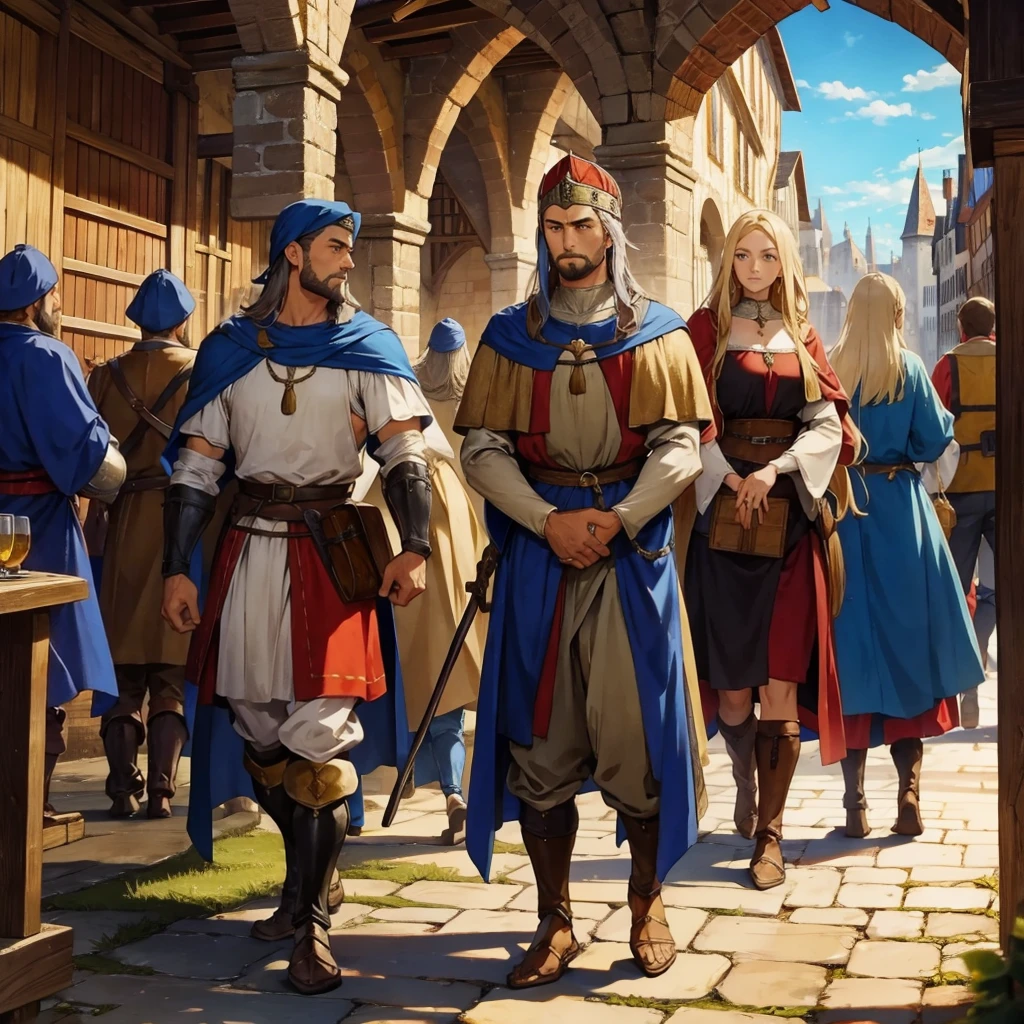 medieval folks and medieval city 