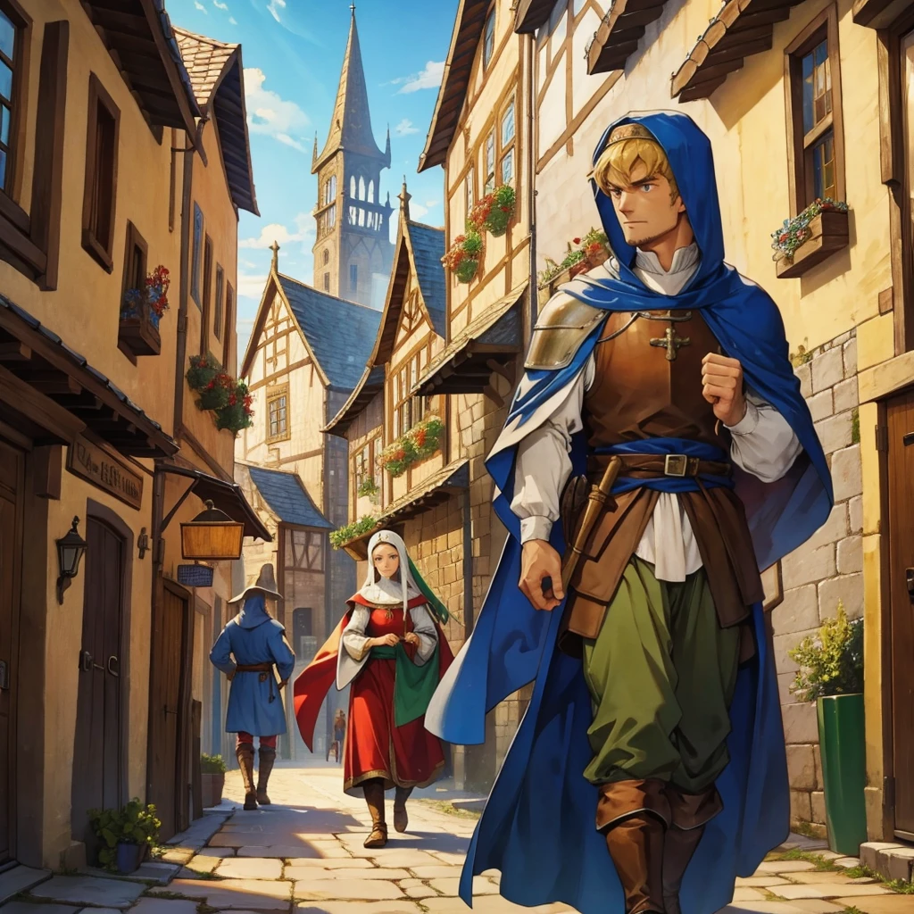 medieval folks and medieval city 