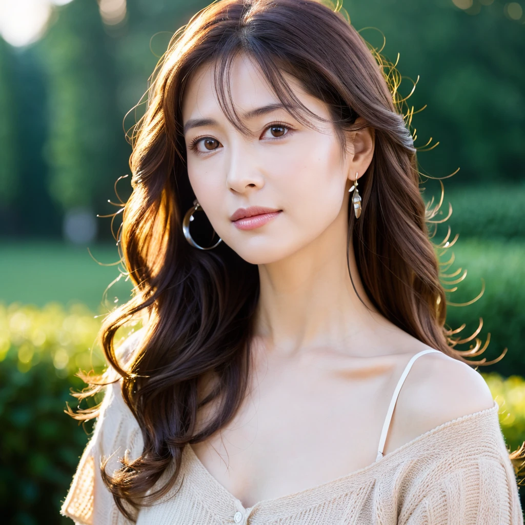 Beautiful mature woman with wavy long hair, Mature Woman, Ultra-high resolution,(Realistic:1.4), ((highest quality)), ((masterpiece)), (be familiar with),