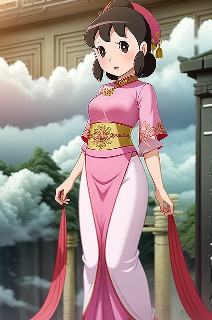 Gintama, Kagura, Orange hair, red dress, double bun, bun cover, china dress, chinese clothes, knee boots, short sleeves, small breasts, Blue eyes, tree, (in_tree), on branch, v,, (masterpiece:1.3), (best_quality:1.3), (ultra_detailed:1.3), 8k, extremely_clear,, 1girl, solo, wide_shot,, outdoors,, insane details, intricate details, hyperdetailed, ultra detailed, extreme detailed, highest detailed, high_detail, colorful, beautiful, hdr, photorealistic, highres, ultra_high_res, photography, aesthetic, extremely_delicate,, seductive_smile,