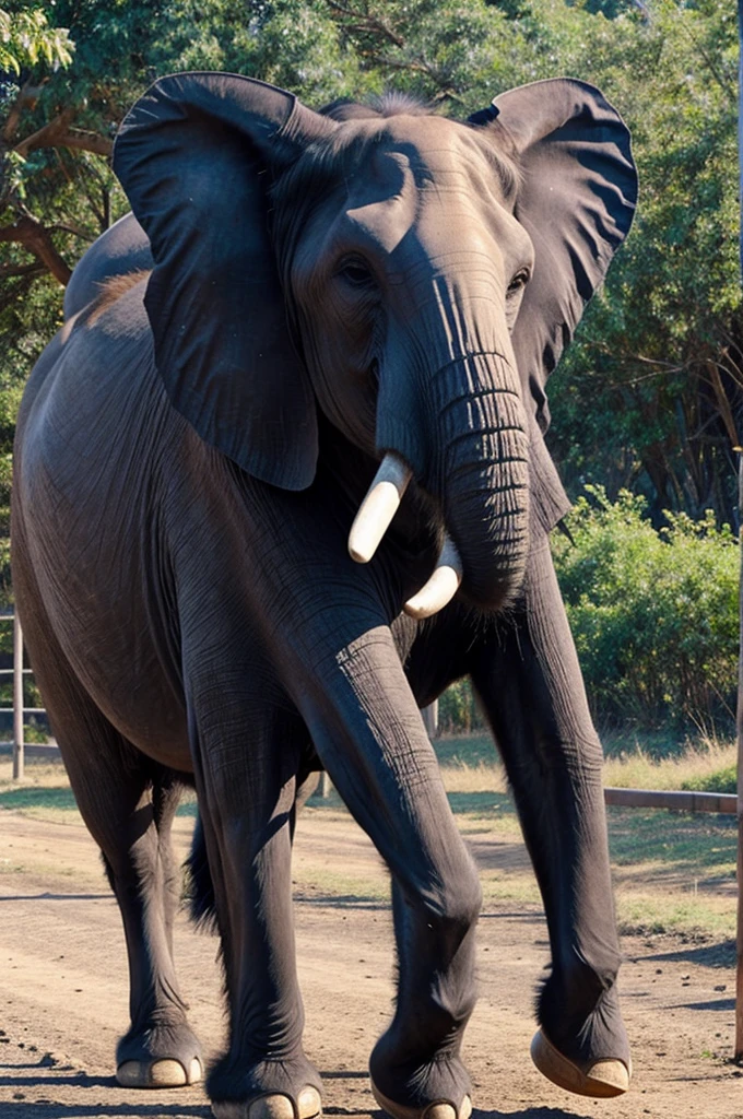 elefante con alas curnos y violeta