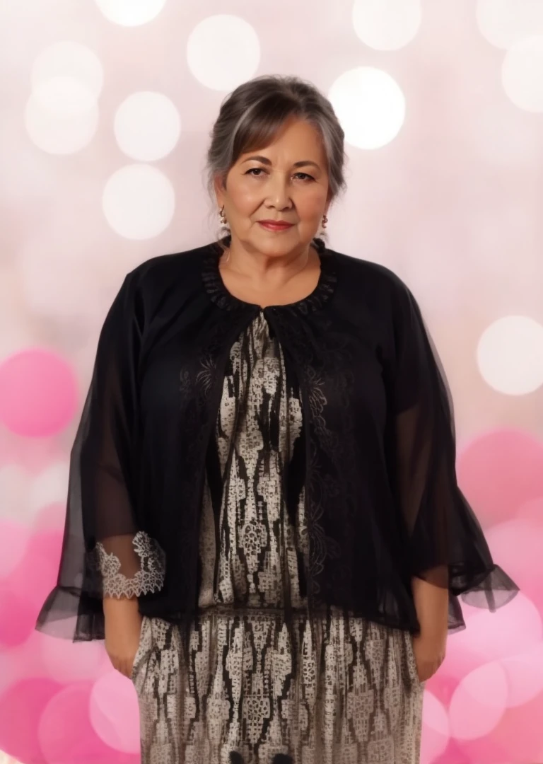 Grandmother in a festive dress , 