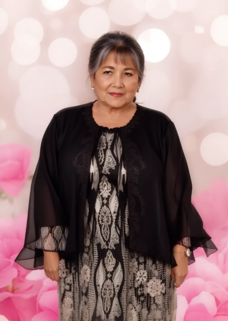 Grandmother in a festive dress , 