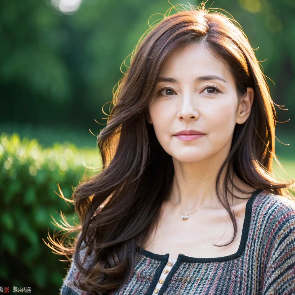 Beautiful mature woman with wavy long hair, Mature Woman, Ultra-high resolution,(Realistic:1.4), ((highest quality)), ((masterpiece)), (be familiar with),