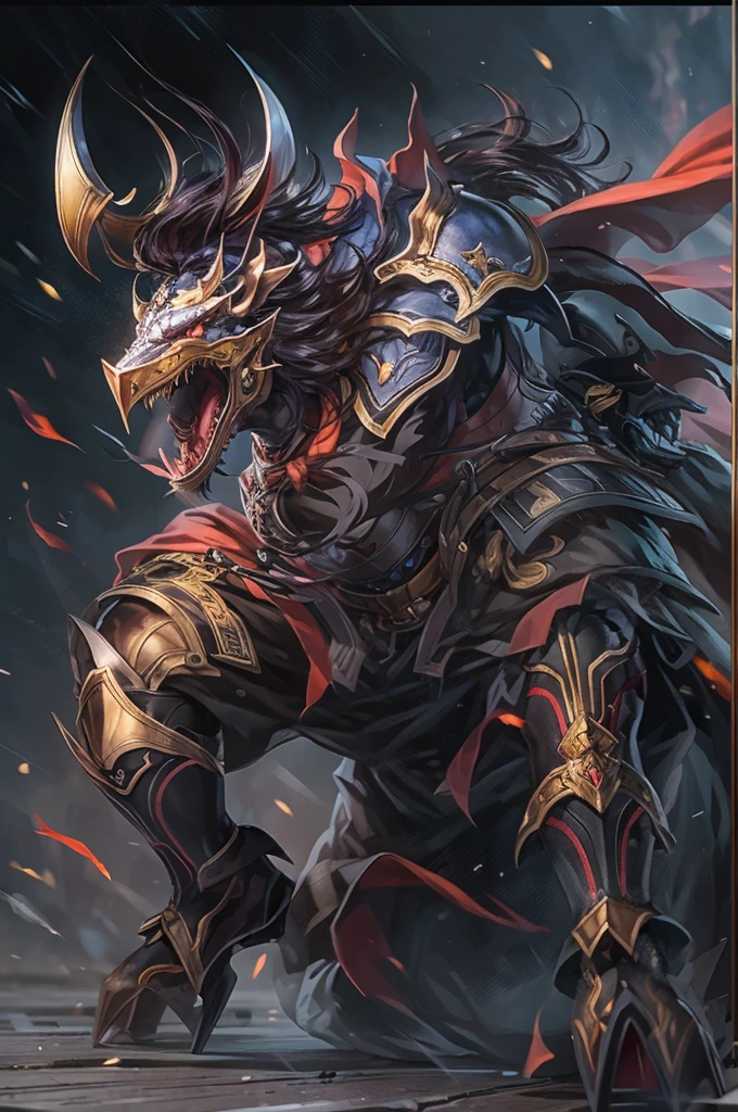 8K,knight with sword,Gorgeous extra large armor(The elaborately crafted coat of arms of a nobleman),classy pants,ultra high resolution,surreal,realistic skin,Black hair short hair,big red eyes,muscular body,Purfluz,background,battlefield,waist armor,delicate hands, Perfect hand shape, character art,Battle scenes,action scene,action pose,masterpiece,Realistic RAW photos of the highest quality。bright colors,rich colors, backlight, movie lights, film grain, born, 50mm lens, Nikon D850,realistic skin,fantasy art,character art,ultra high resolution,realistic scale skin,forage,laugh,dynamic pose,action pose,holding it for a long time, bayonet, Male 1