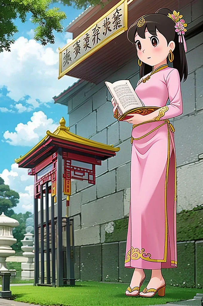 A woman in a pink dress stands in the clouds, Princesa chinesa antiga, China Princess, an ancient Chinese goddess, Chinese fantasy, Palace ,shizuka,hot, A girl in Hanfu, dreamland of chinese, chinese empress, ancient china art style, Chinese mythology, Wearing ancient Chinese clothes, Chinese style painting, a beautiful fantasy empress, ancient chinese beauti