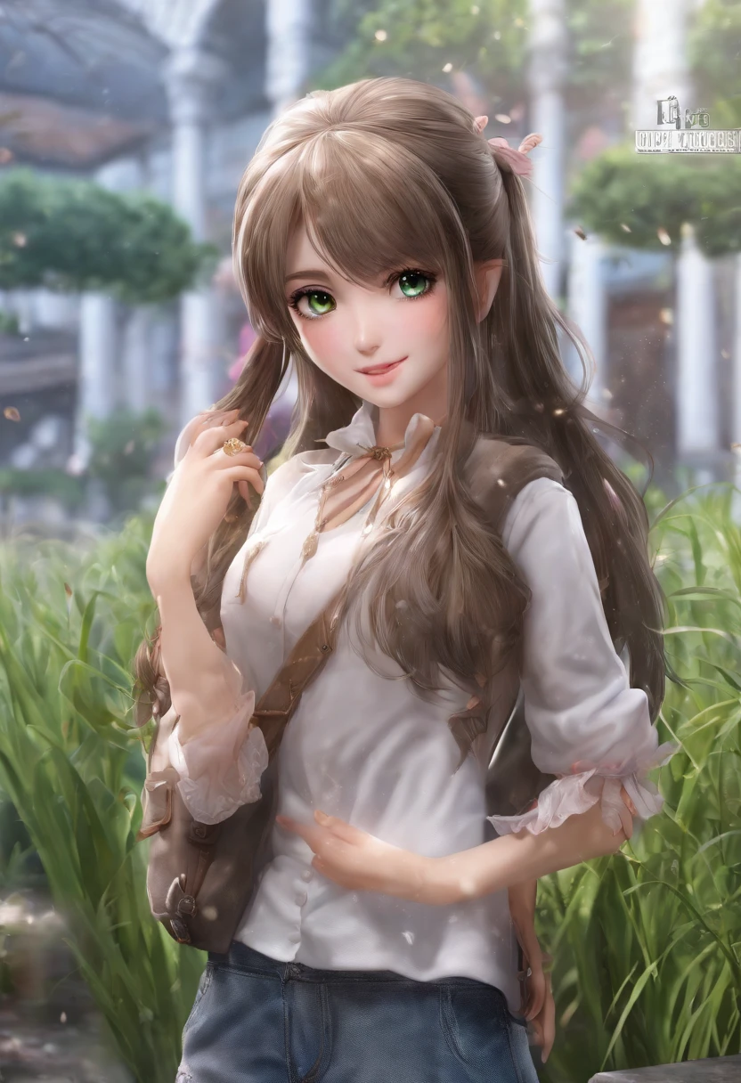 masterpiece, best quality, Official Art, (Highly detailed CG Unity 8k wallpaper), Detailed background, (Guido Daniel (Guido Daniele) Hand: 1.1), Feet out of frame, First-person perspective, 1, Charming and perfect beautiful woman, Female students, JK, Female students Uniform, Rainy Day, Heavy rainfall, windy, (Beautiful curves), ( White thighs: 1.12), (long brown hair: 1.12), (Ahog (1.13), (High Ponytail: 1.12), (Green Eyes: 1.13), Large target, (cleveage), Pretty Face, (blush: 1.11), (Smile: 1.11)