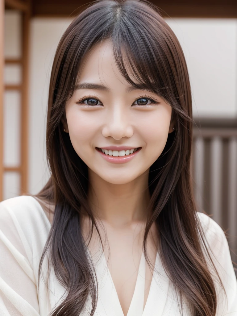 Japanese beauty、best quality,photorealistichigh-resolution,cute woman,beautiful detailed eyes,beautiful detailed lips,smiling,laughing,cute type,enjoy,Joyful smile,magic moment,looking at the camera、Delicate system、happy look、dimples that stand out