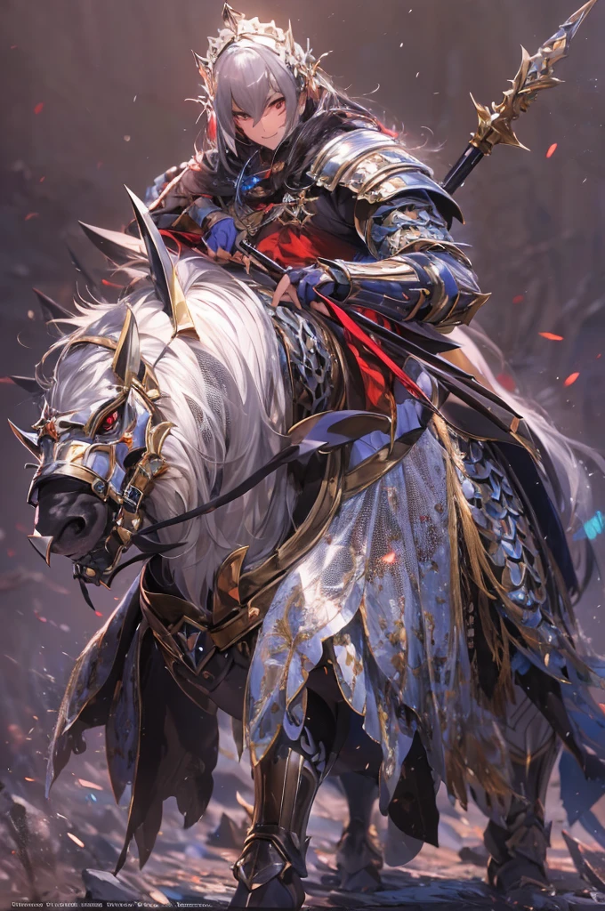 8K,knight with sword,Gorgeous extra large armor(The elaborately crafted coat of arms of a nobleman),classy pants,ultra high resolution,surreal,realistic skin,Black hair short hair,big red eyes,muscular body,Purfluz,background,battlefield,waist armor,delicate hands, Perfect hand shape, character art,Battle scenes,action scene,action pose,masterpiece,Realistic RAW photos of the highest quality。bright colors,rich colors, backlight, movie lights, film grain, born, 50mm lens, Nikon D850,realistic skin,fantasy art,character art,ultra high resolution,realistic scale skin,forage,laugh,dynamic pose,action pose,holding it for a long time, bayonet, Male 1