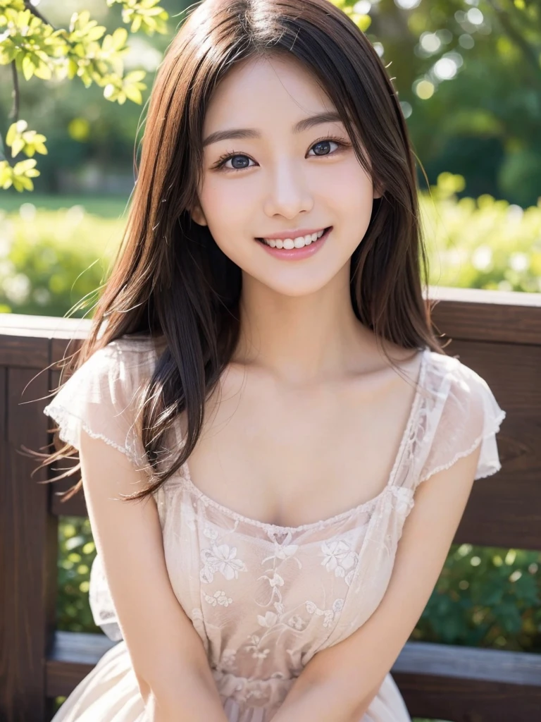Japanese beauty、best quality,photorealistichigh-resolution,cute woman,beautiful detailed eyes,beautiful detailed lips,smiling,laughing,cute type,enjoy,Joyful smile,magic moment,looking at the camera、Delicate system、happy look、dimples that stand out
