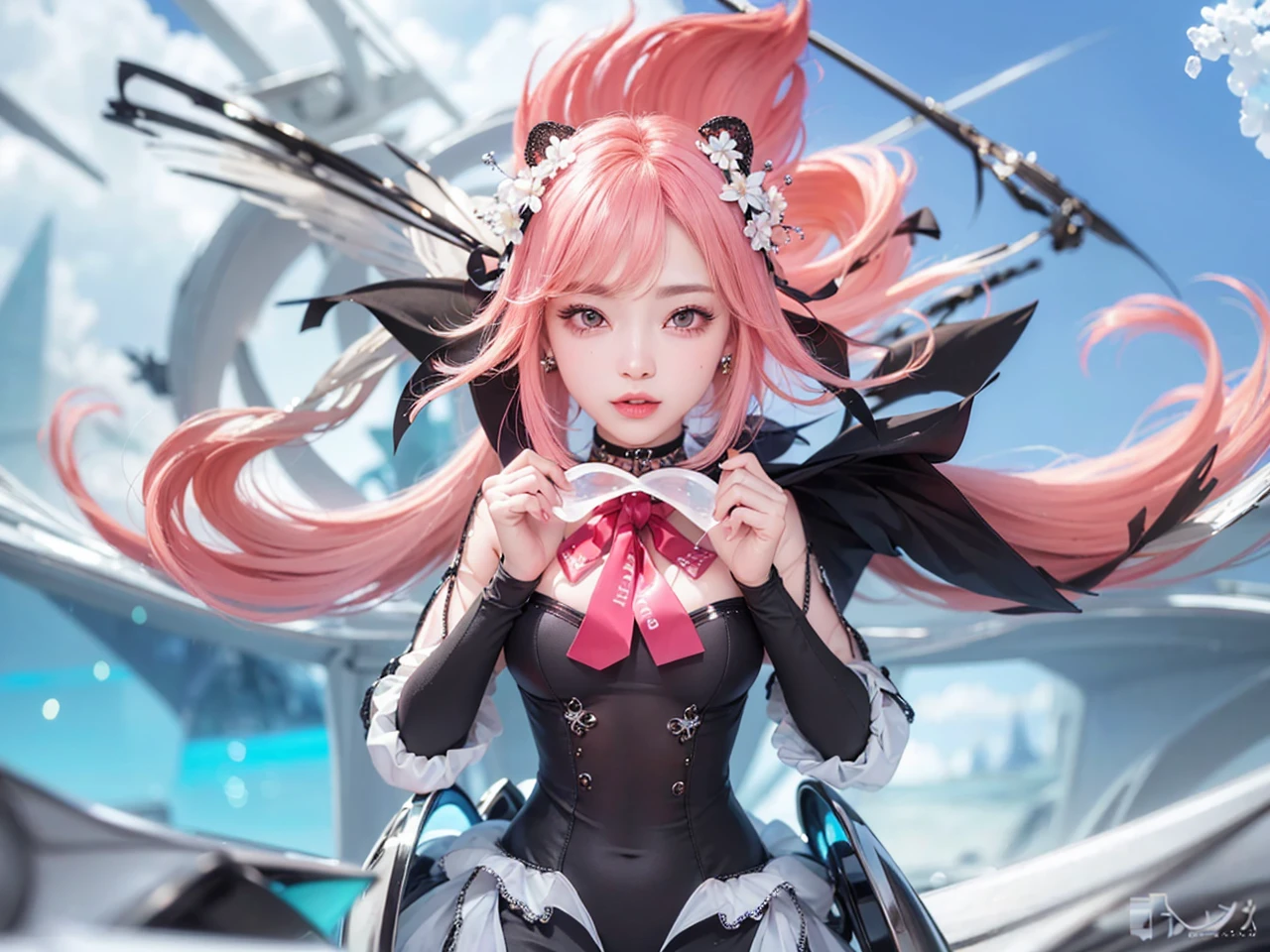 (8k, RAW photo, photorealistic:1.25) ,( lipgloss, eyelashes, gloss-face, glossy skin, best quality, ultra highres, depth of field, chromatic aberration, caustics, Broad lighting, natural shading,Kpop idol) looking at viewer with a serene and goddess-like happiness,