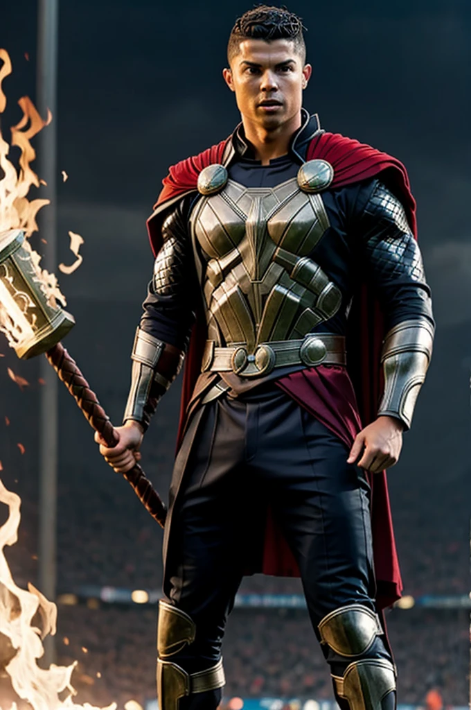 Ronaldo con traje de thor