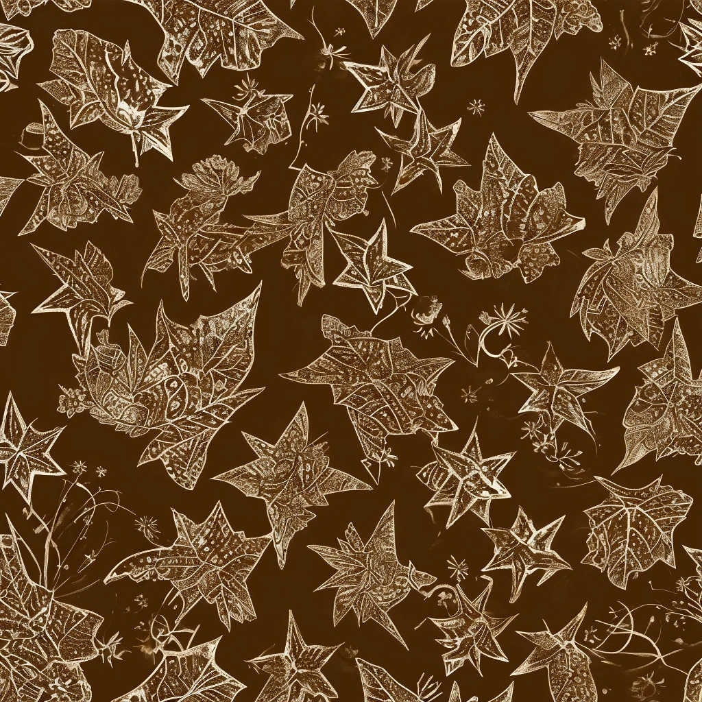 Create a watercolor print pattern background in light sepia tones. A pattern with the following elements: Christmas stars