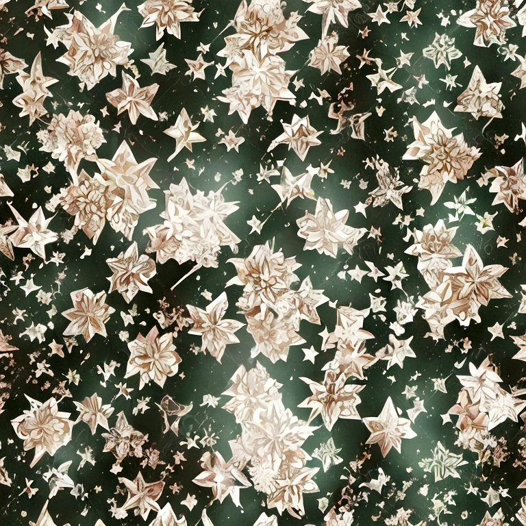 Create a watercolor print pattern background in light pale sepia tones. A pattern with the following elements: Christmas stars