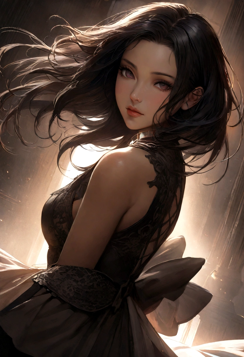 masterpiece, masterpiece, highest quality, highest quality, Realistic, Unity, 8k wallpaper, Official Art, very detailed CG Unity 8k wallpaper, (Realistic: 1.4), Super detailed, High resolution, Super detailed, wonderful, The finer details , Cinema Lighting, (Brown|Black Hair:1.4), Medium Hair, (Reality Skin:1.2), (light Brown skin:1.2), Beautiful details, The eyes and face are very detailed, Beautiful eye details, Large file size, Very detailed and beautiful, Dark Eyes, Model shooting style,