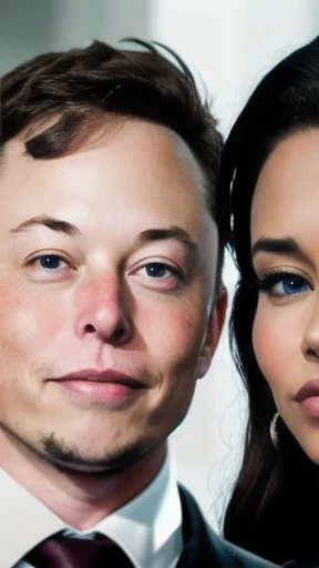 a group of Elon Musk and friends gathered together, focus on the face.