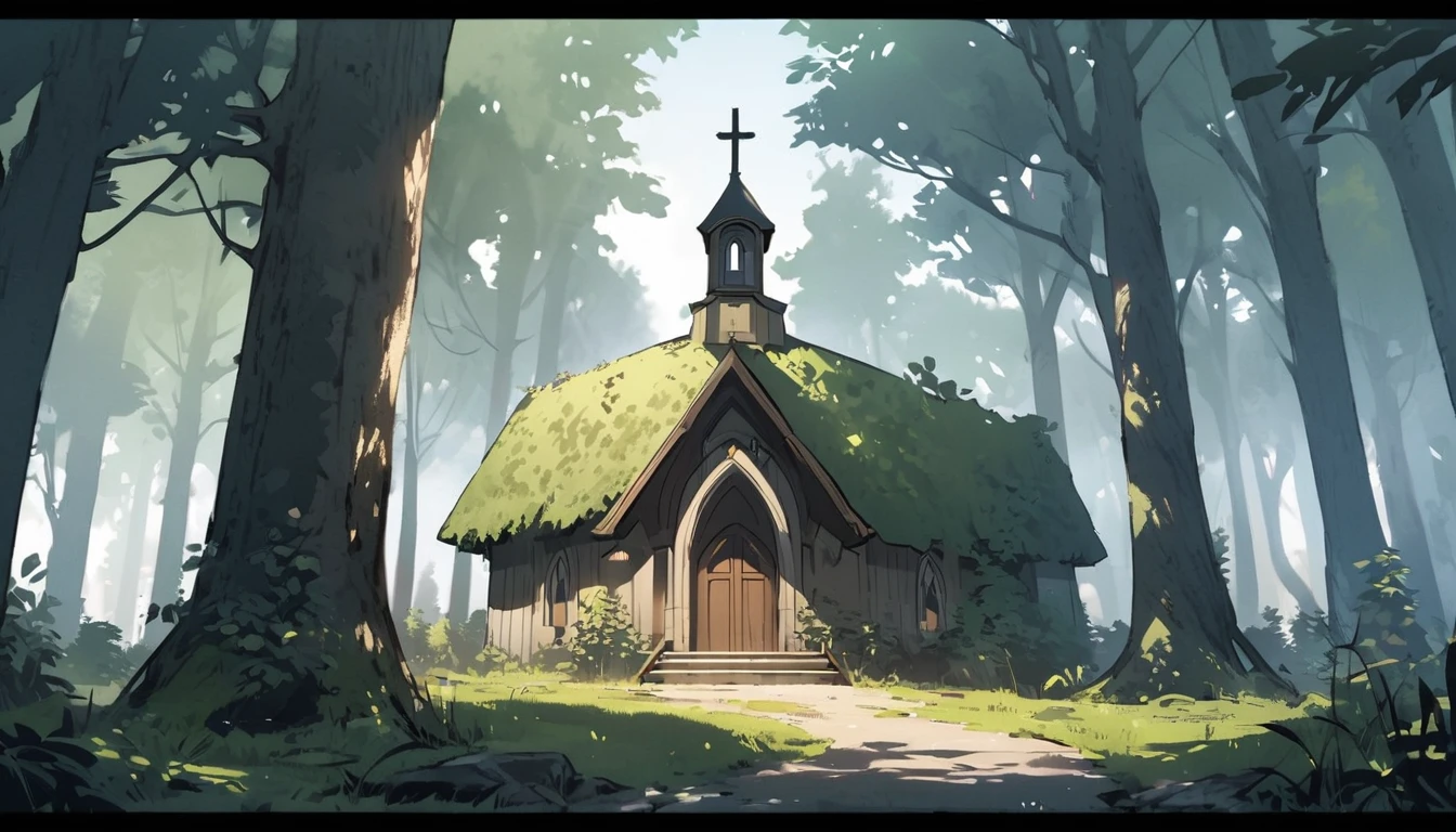 basic church in the forest