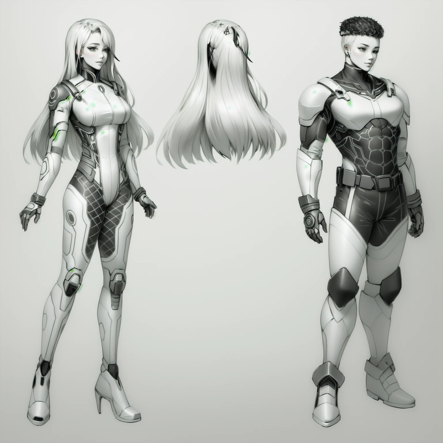 Enhance render style, grey color scheme, monochrome