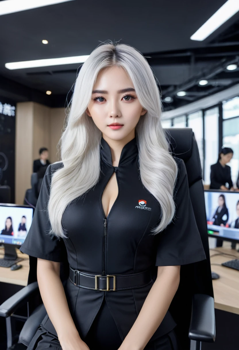nonsense ,Masterpiece, Head office, 4k, hdr, คุณภาพดีatสุด, 1girl at center screen with beautifulface, white_hair. (black costume:1.2),It's dark., smooth, chest, eyebrow_lookเห็นได้_pass_hair, hair_decorations, light_particle, long_hair, look_at_viewer, moderate_chest, Dune surface, alone, space, star_(sky), starry_sky, Twintail, a lot_long_hair, yellow_eyes, transparent, see-pass,(background_Gee Dee_Prime Minister_Dun:1.0), (ใบหน้าatไร้เดียงสา:1.1), beautiful eyes, volumetric lighting, เงาatแท้จริง.