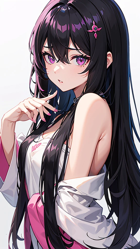 Realistic、1girl、(forced smile1.3),(cute face:1.5),(tareme:1.3),(black hair red hair gradient hair:1.3),(purple eyes)、(kind eyes:1.3)、open stance,(middle hair),( portrait:1.3,face focus:1.3,upper body),(black enamel micro bikini:1.3)、(large breasts),(midsummer beach:1.3)