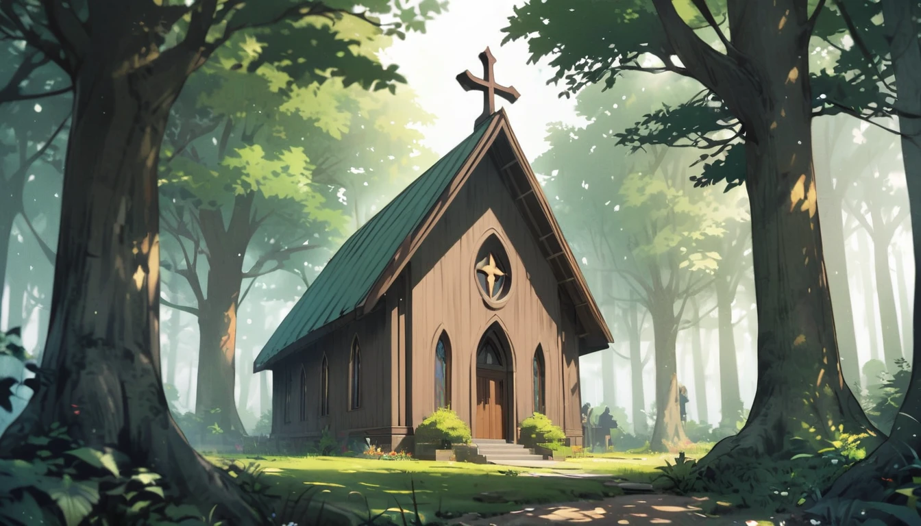 basic church in the forest