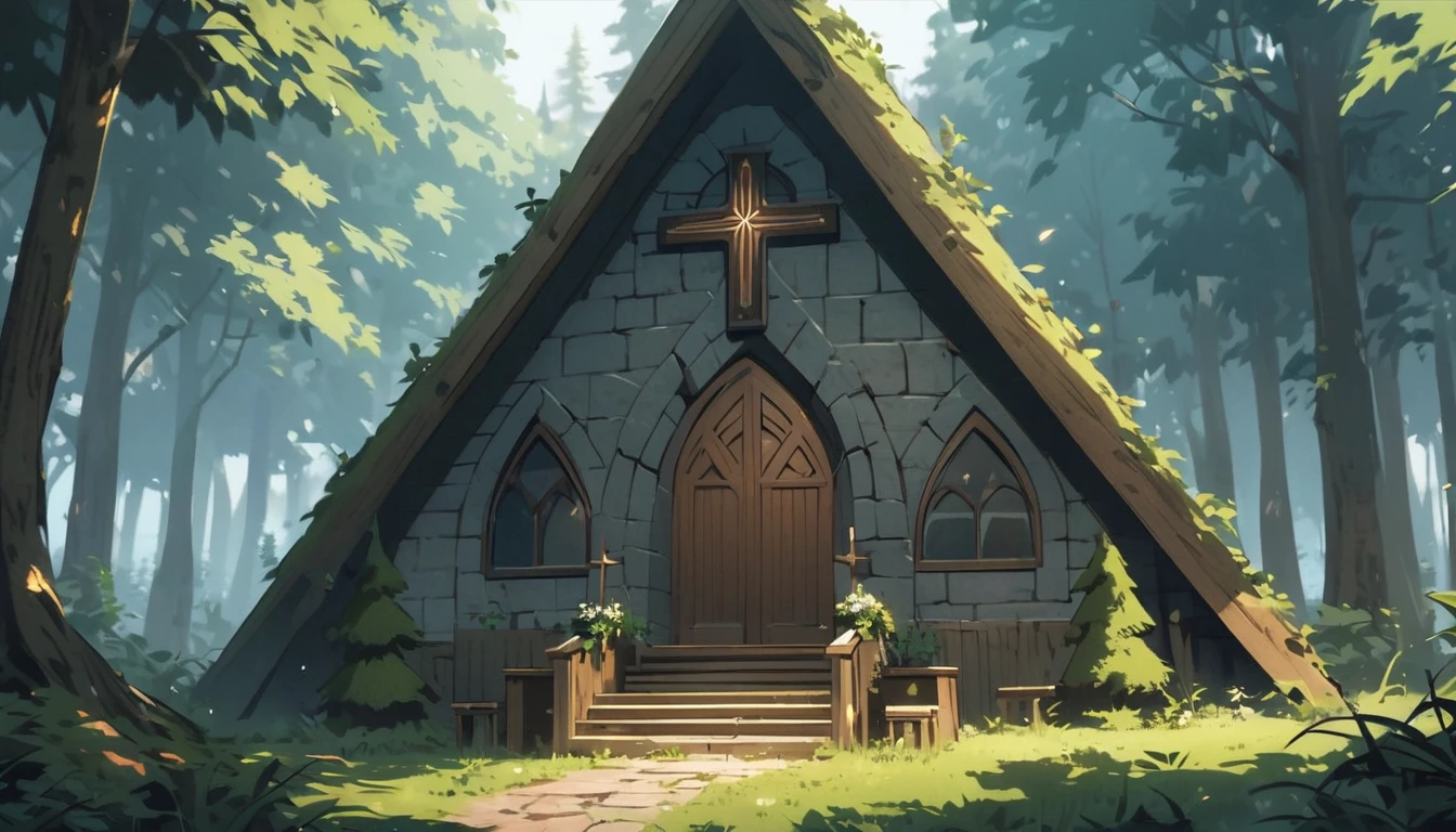 basic church in the forest