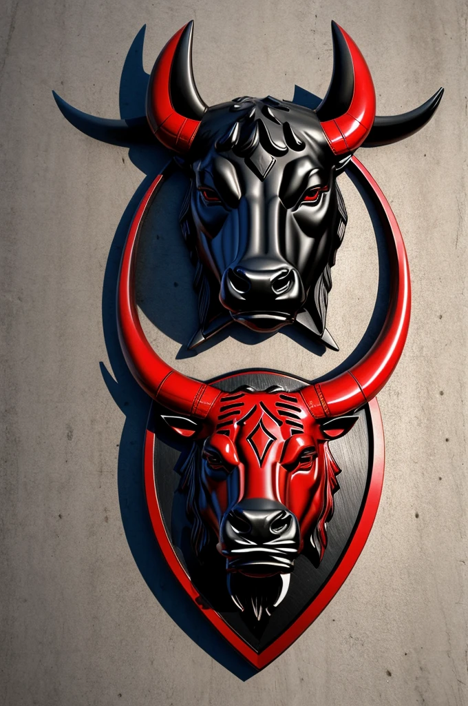 Bulls kings, logo 3D perfectamente detallado